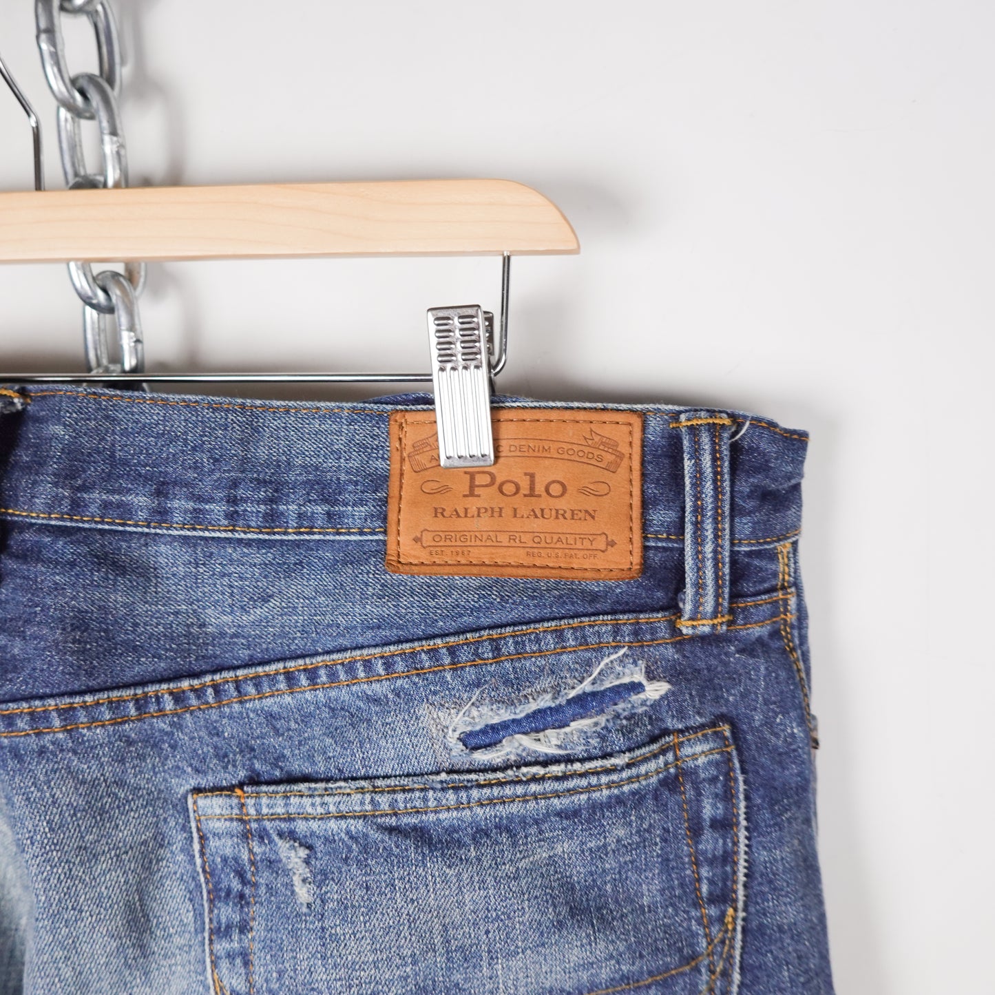 Polo RL Repair Denim Pants - Size 34