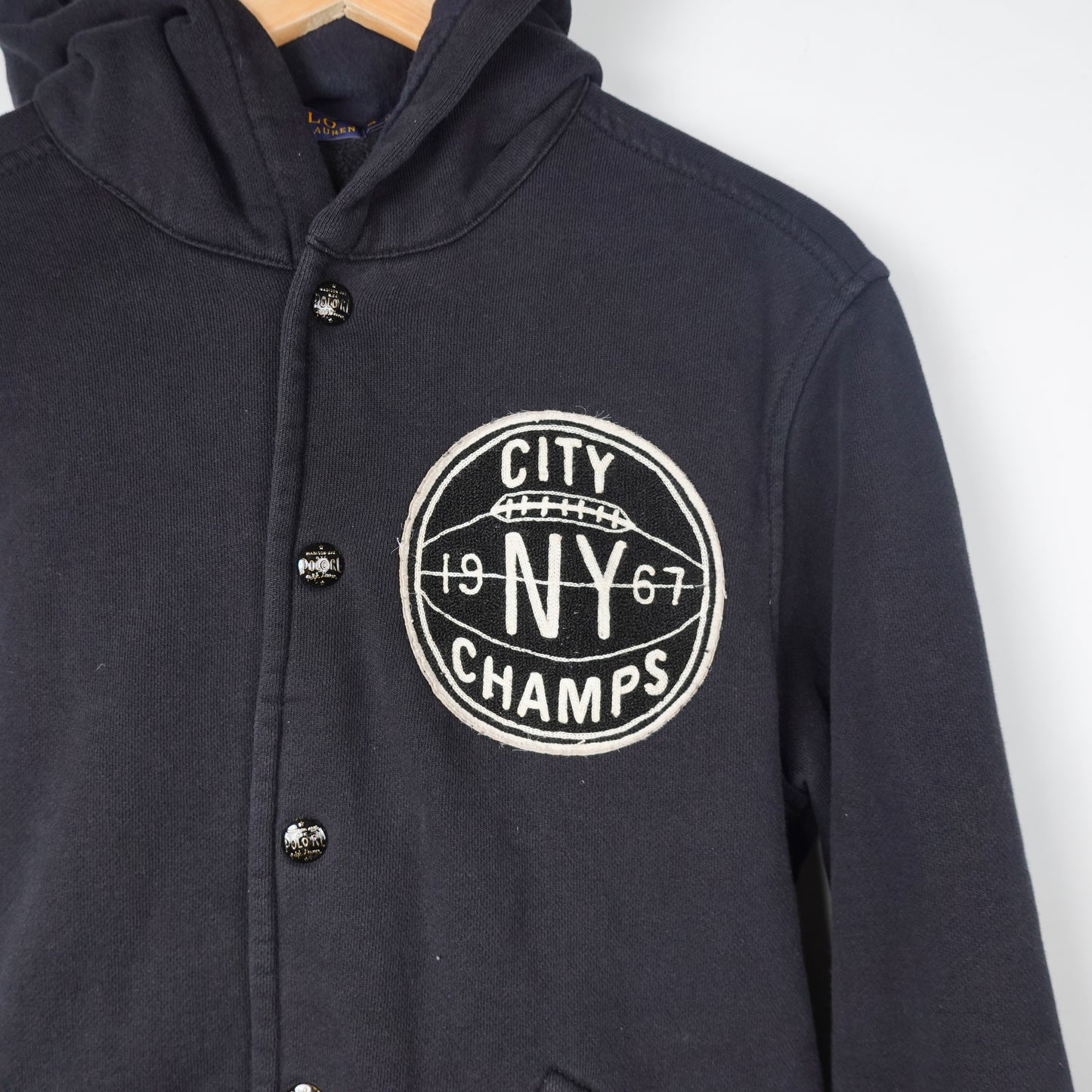 Polo RL Varsity Hooded Cotton Varsity Sweater - Size M
