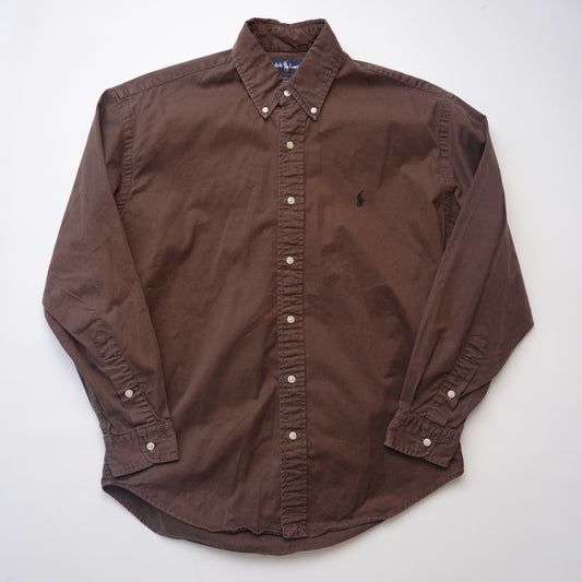 Polo RL Brown Button up - Size M