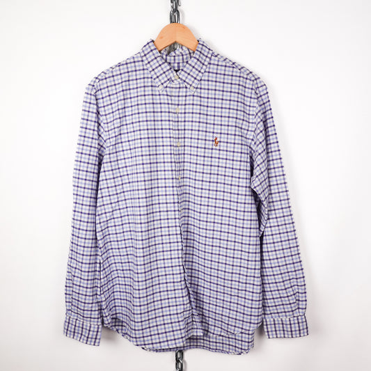 Polo RL Blue Plaid Button Up - Size L