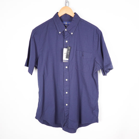 Polo RL SS Navy Button Up - Size XL