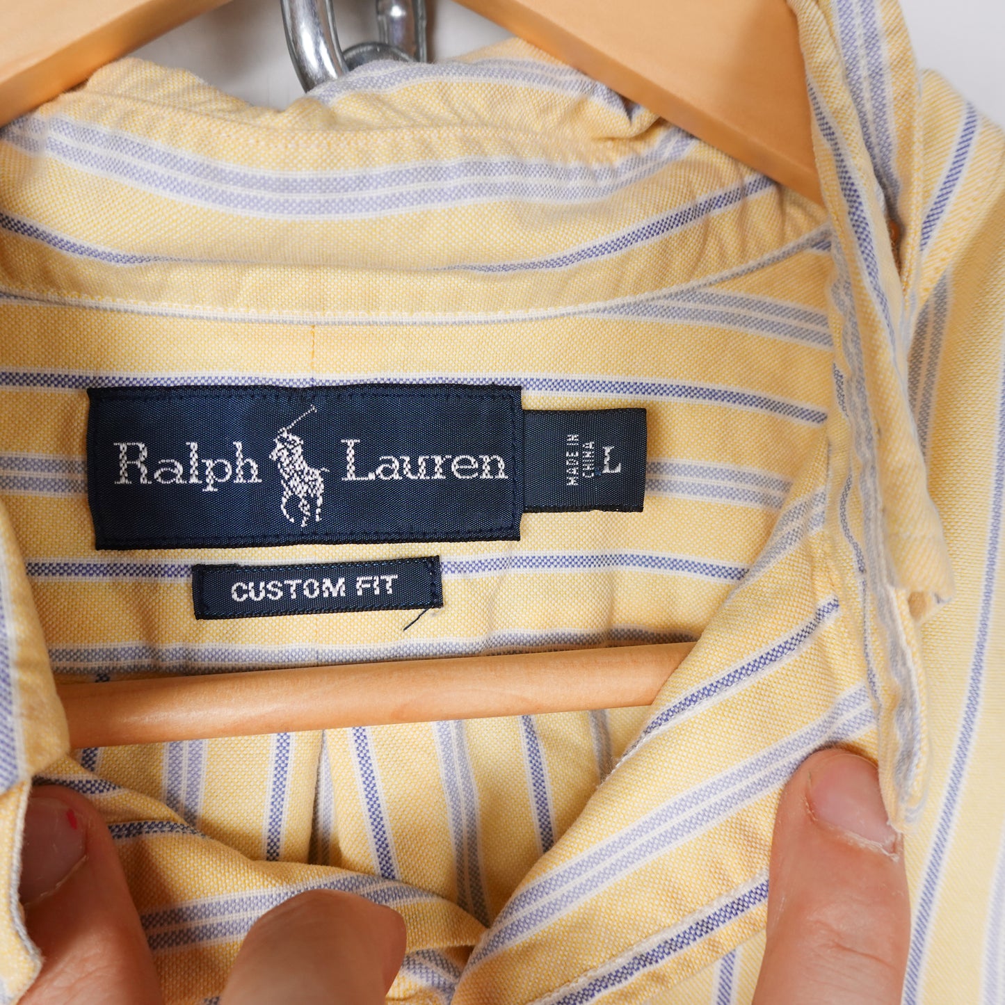 Polo RL Striped S/S Button Up - Size L