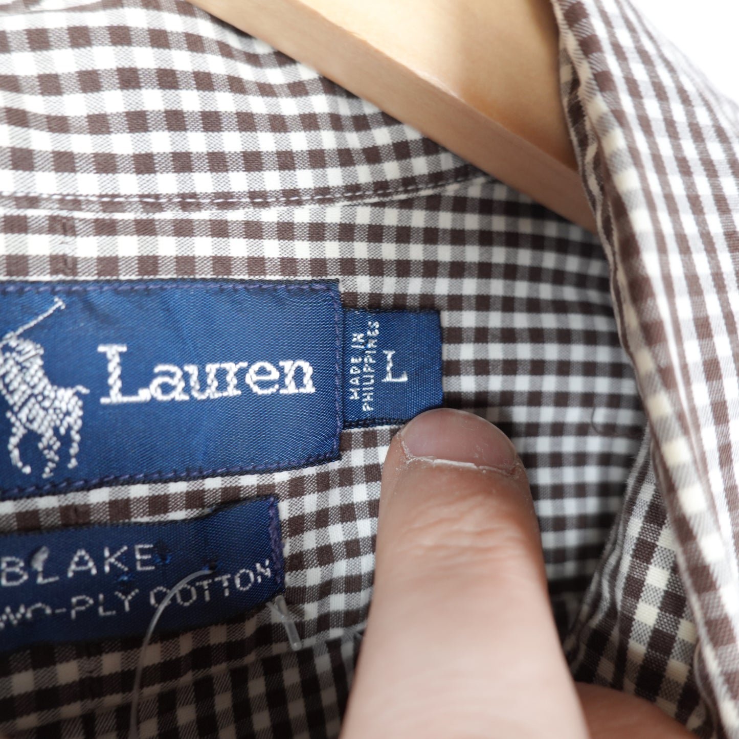 Polo RL Checkered SS Button Up - Size XL