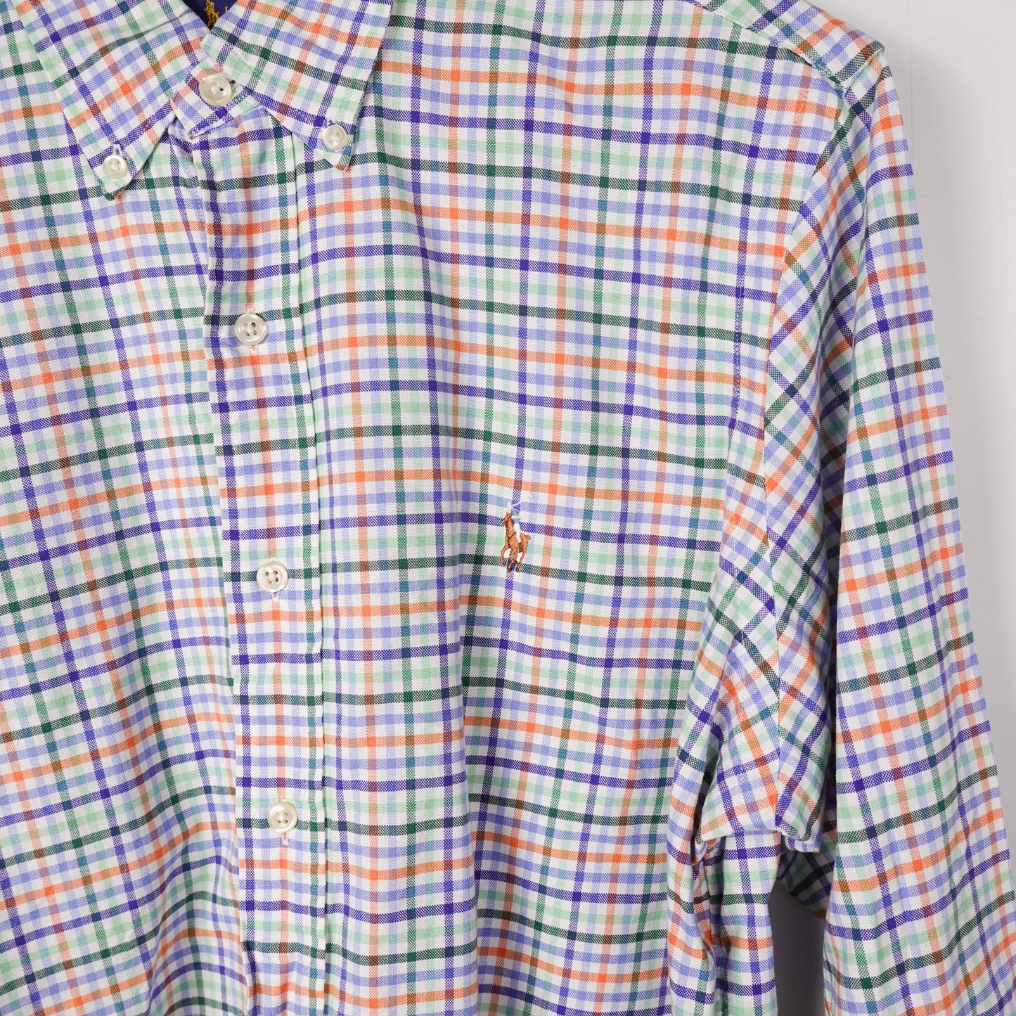 Polo RL Multi-Coloured Plaid Button Up - Size M