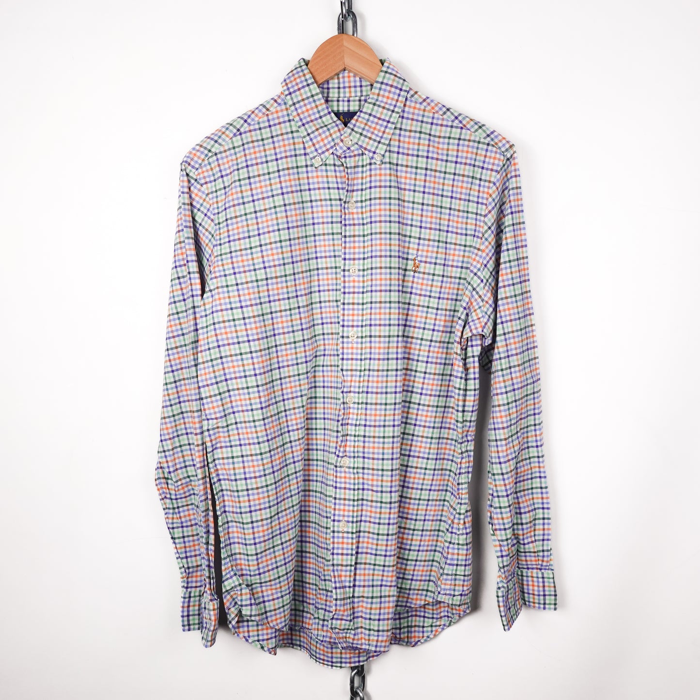 Polo RL Multi-Coloured Plaid Button Up - Size M