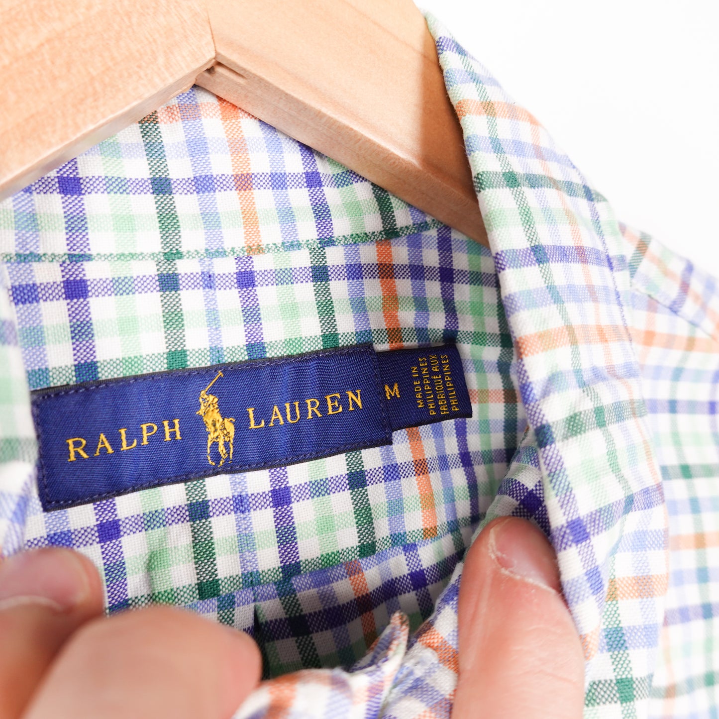 Polo RL Multi-Coloured Plaid Button Up - Size M