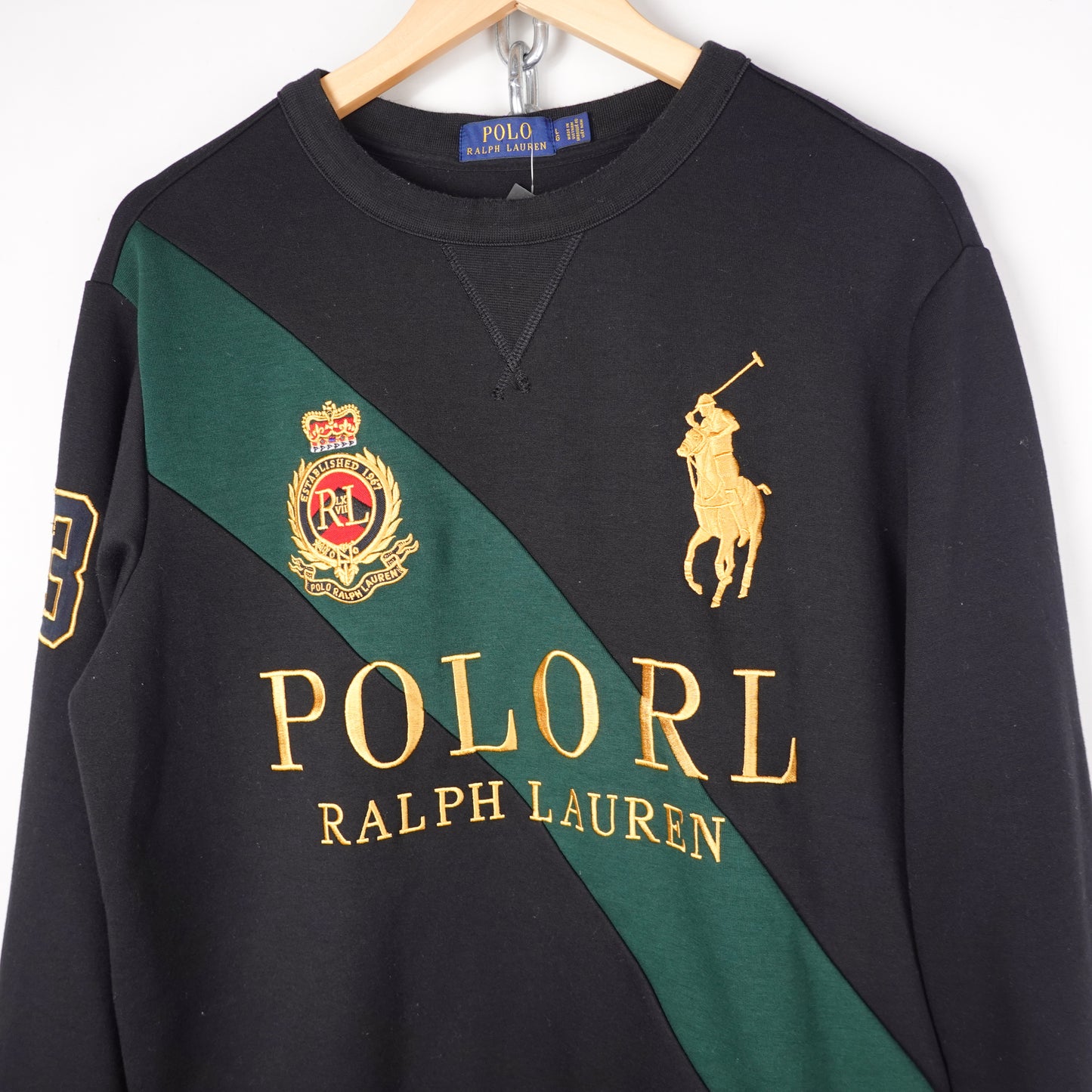 Polo RL Gold Crown Crest Crewneck - Size L