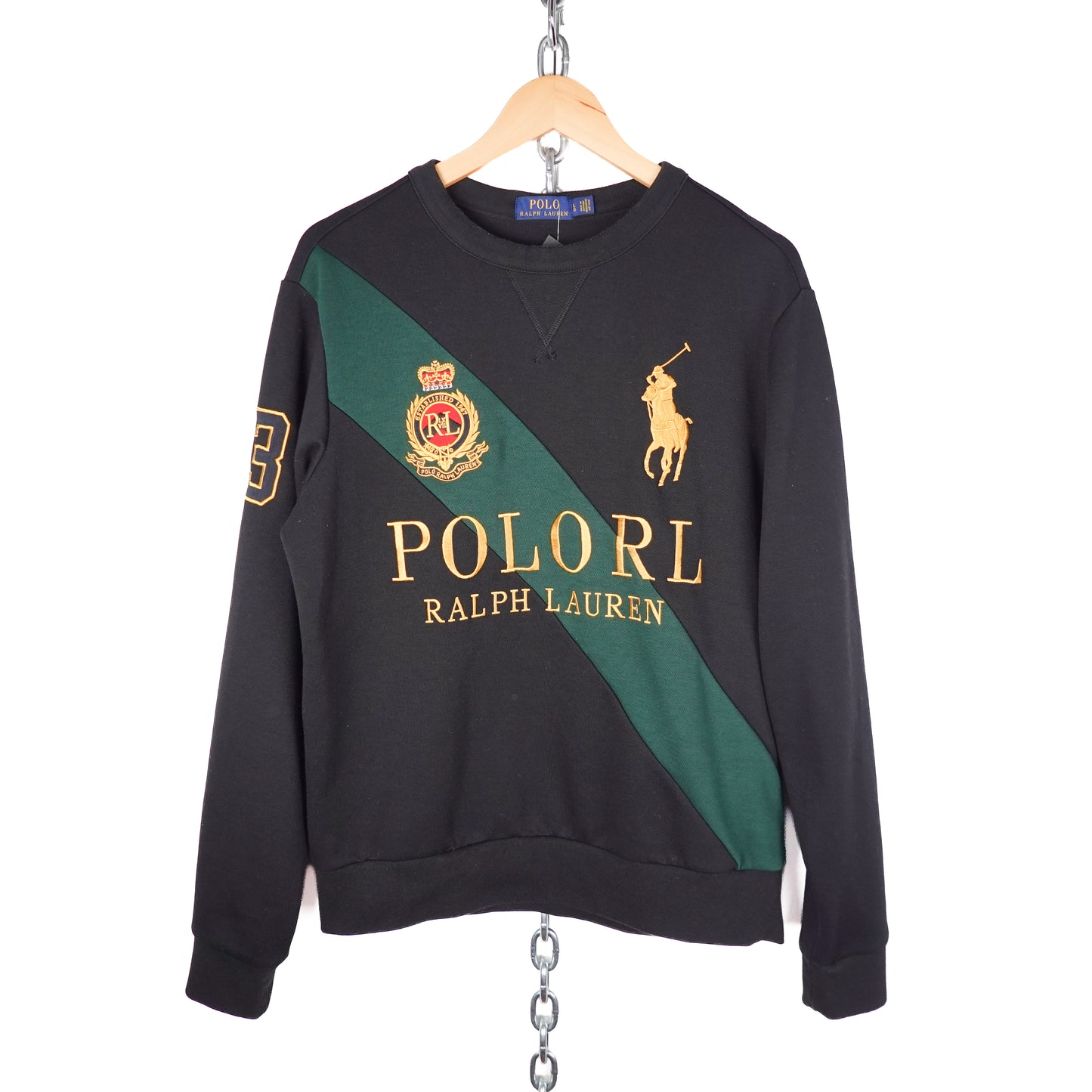 Polo RL Gold Crown Crest Crewneck - Size L