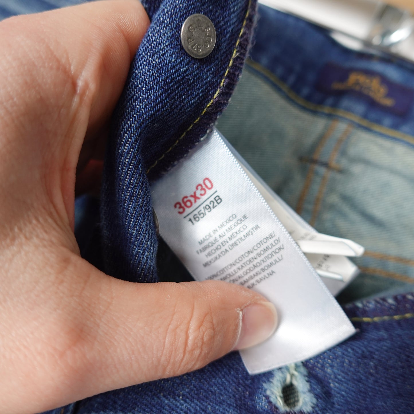 Polo RL Blue Denim Pant - Size 36