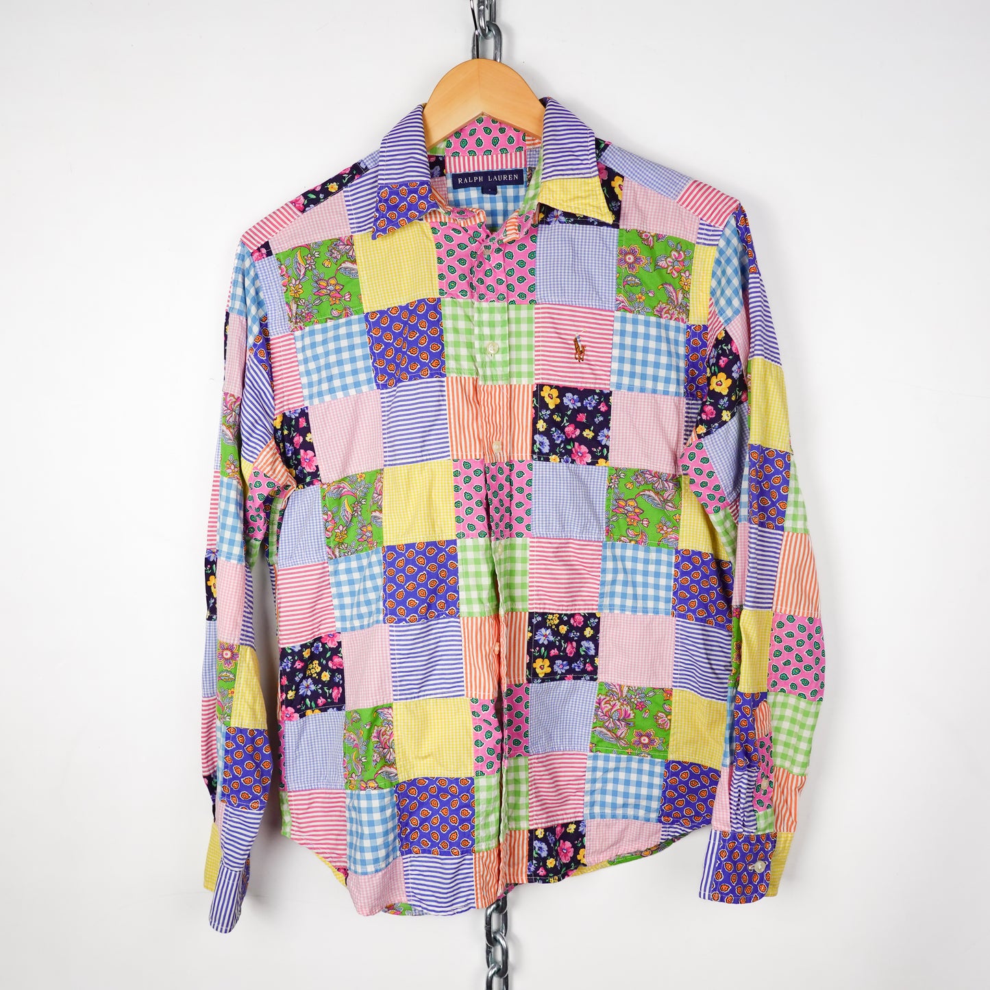 Polo RL Patchwork Button Up Shirt - Size S