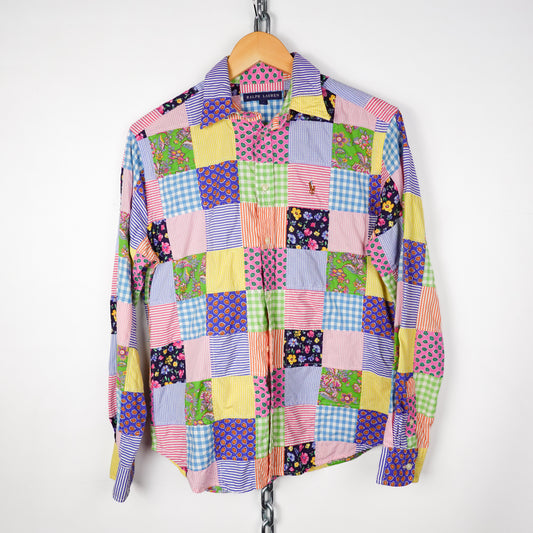 Polo RL Patchwork Button Up Shirt - Size S