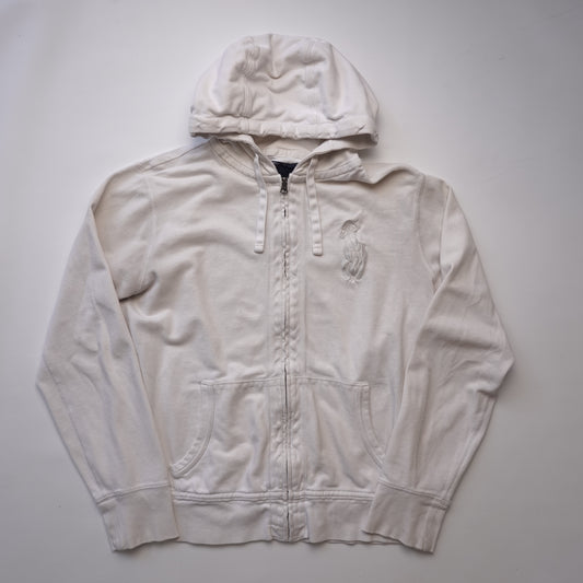 Polo RL White Zip Up - Size M