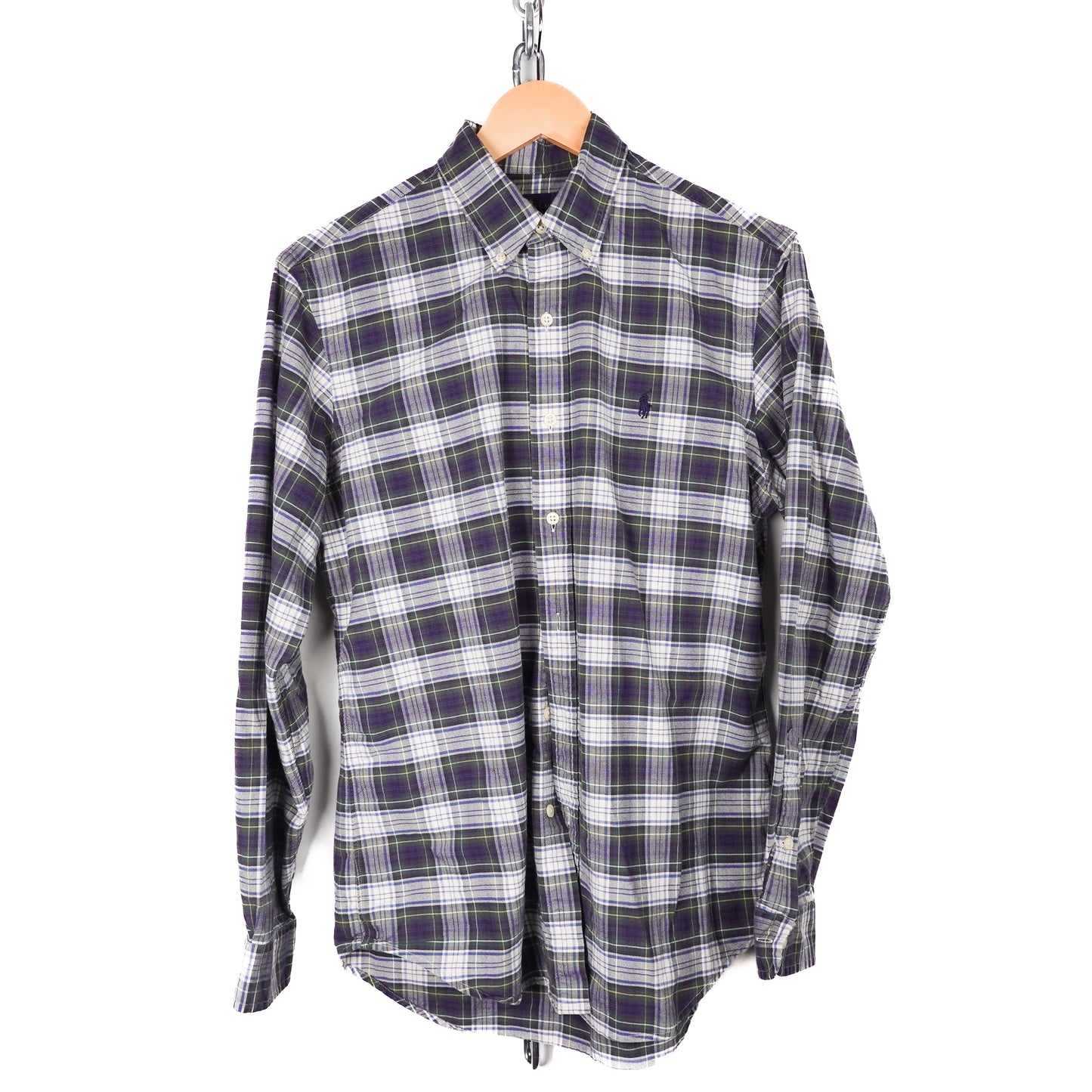 Polo RL Green Plaid Button Up - Size M