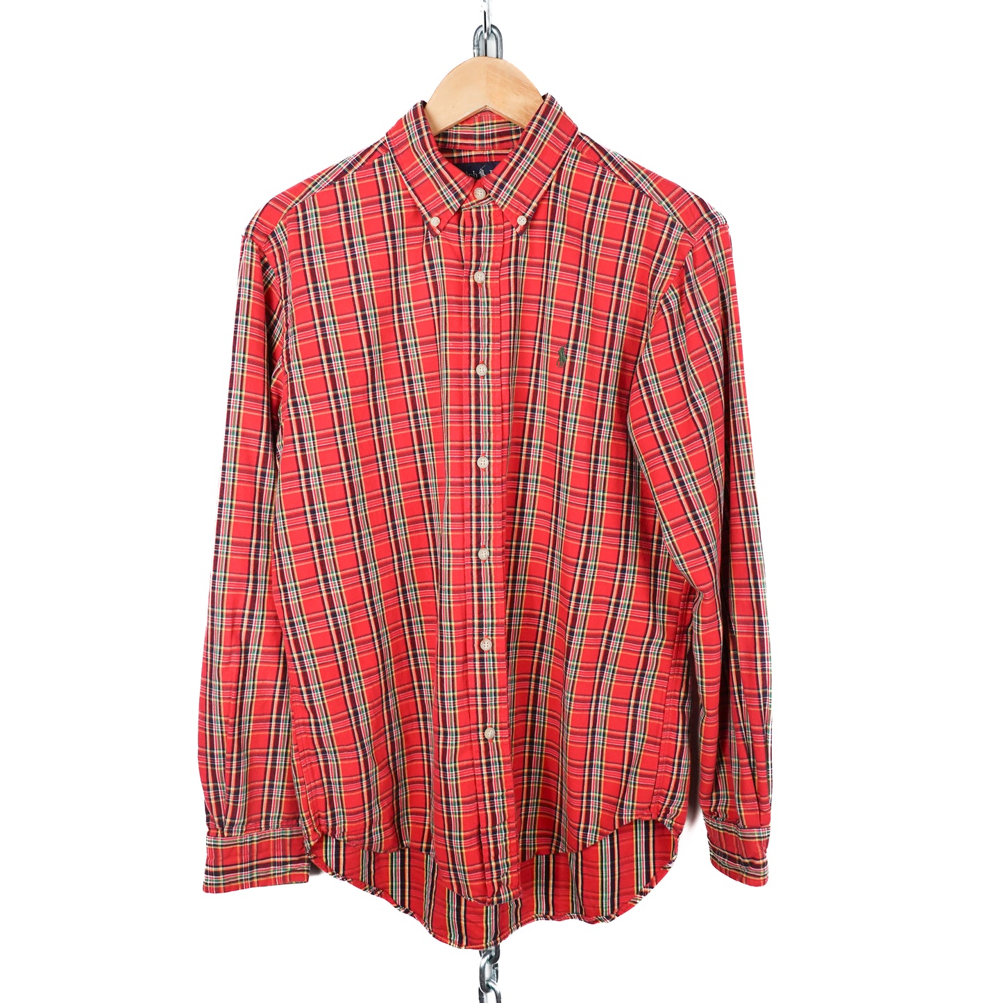 Polo RL Red Plaid Button up - Size M