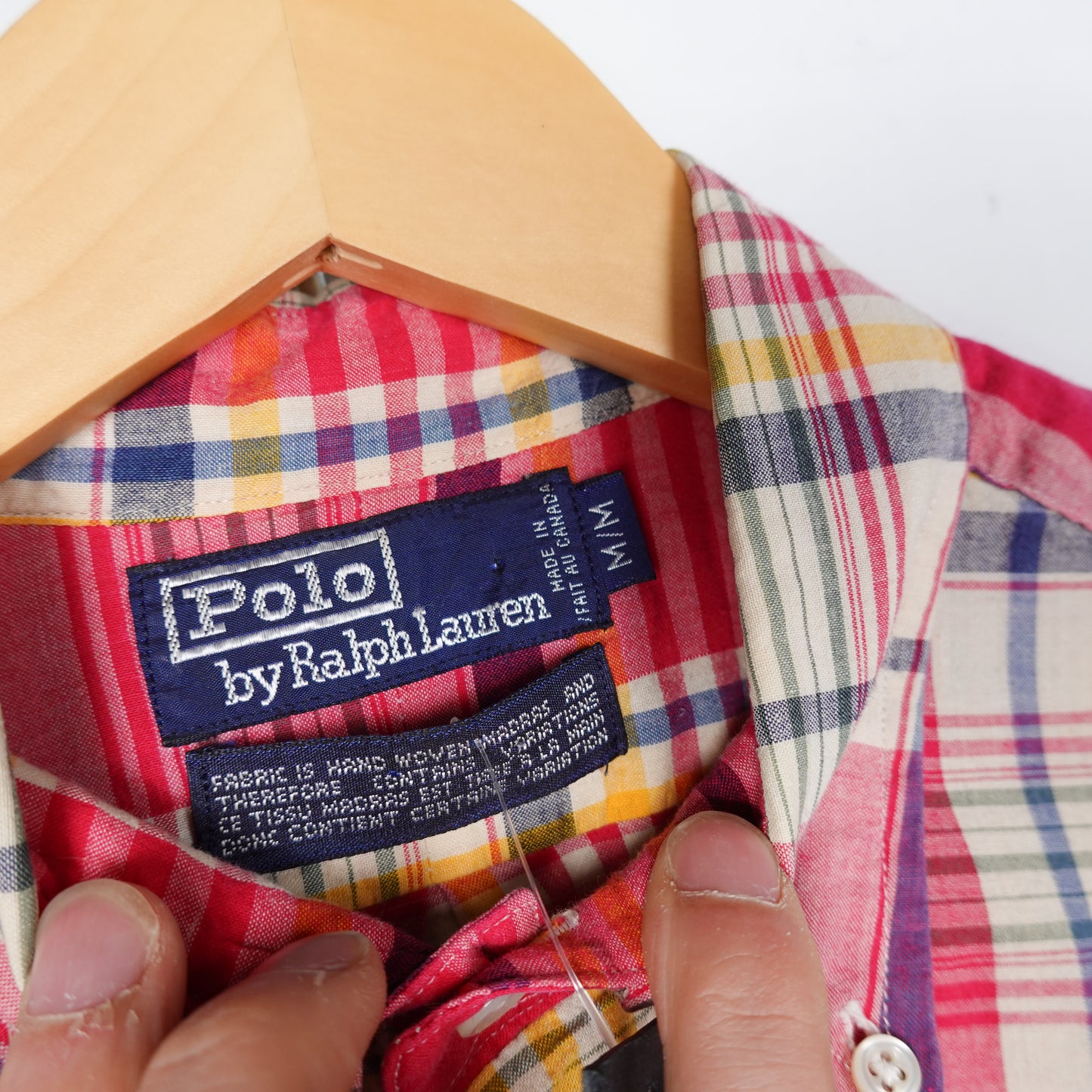 Vintage Polo RL Plaid Button Up - Size L