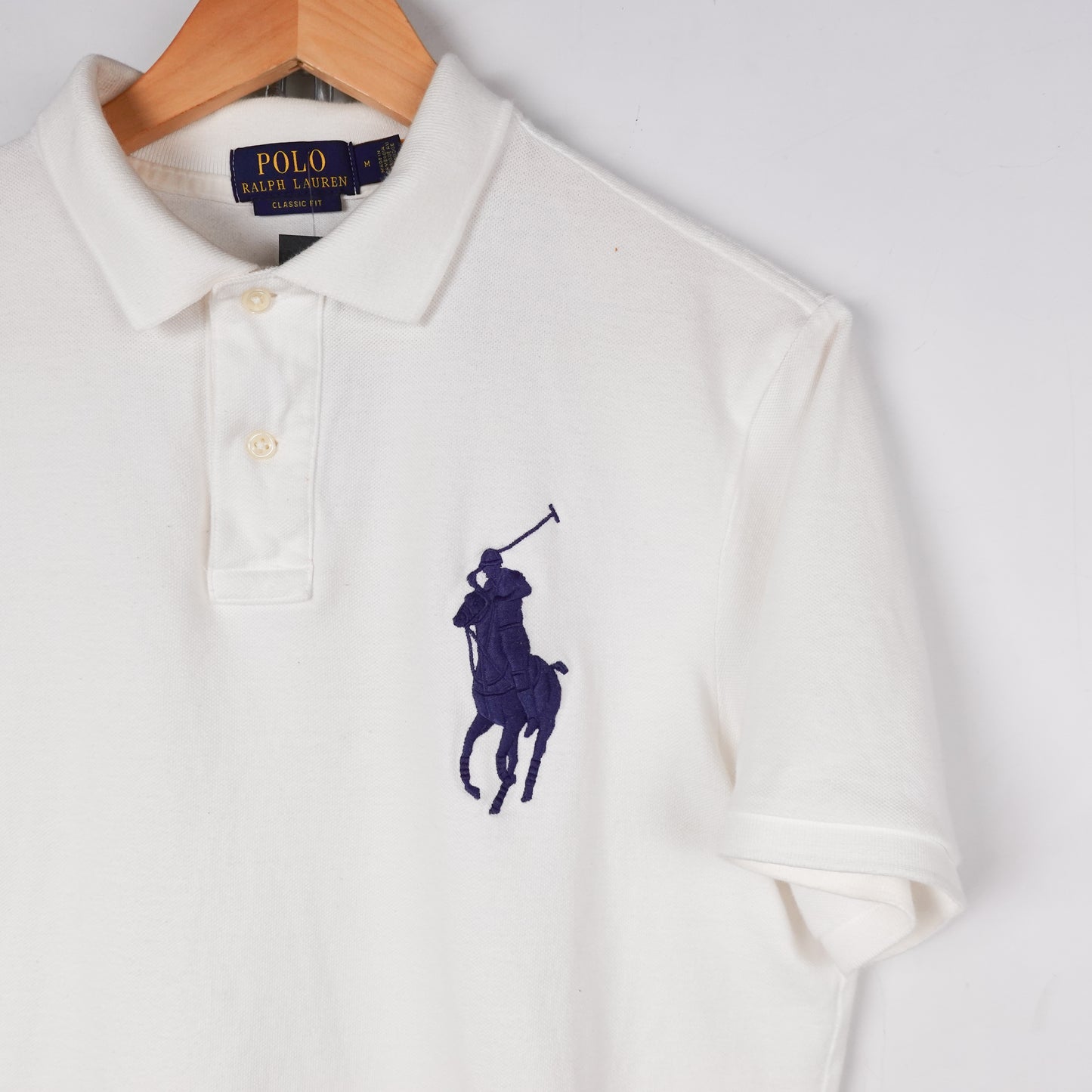 Polo RL White Big Pony Polo Shirt - Size M