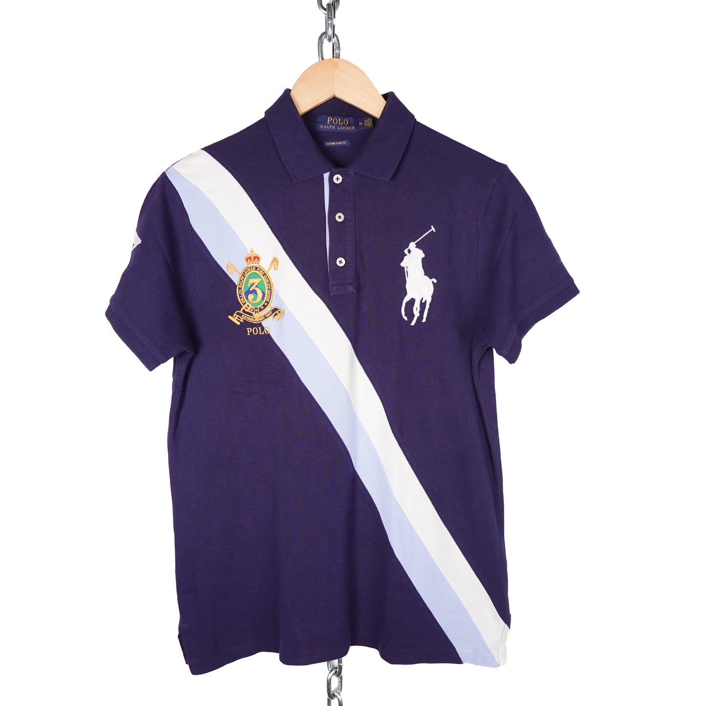 Polo RL Navy/White Polo Shirt - Size M