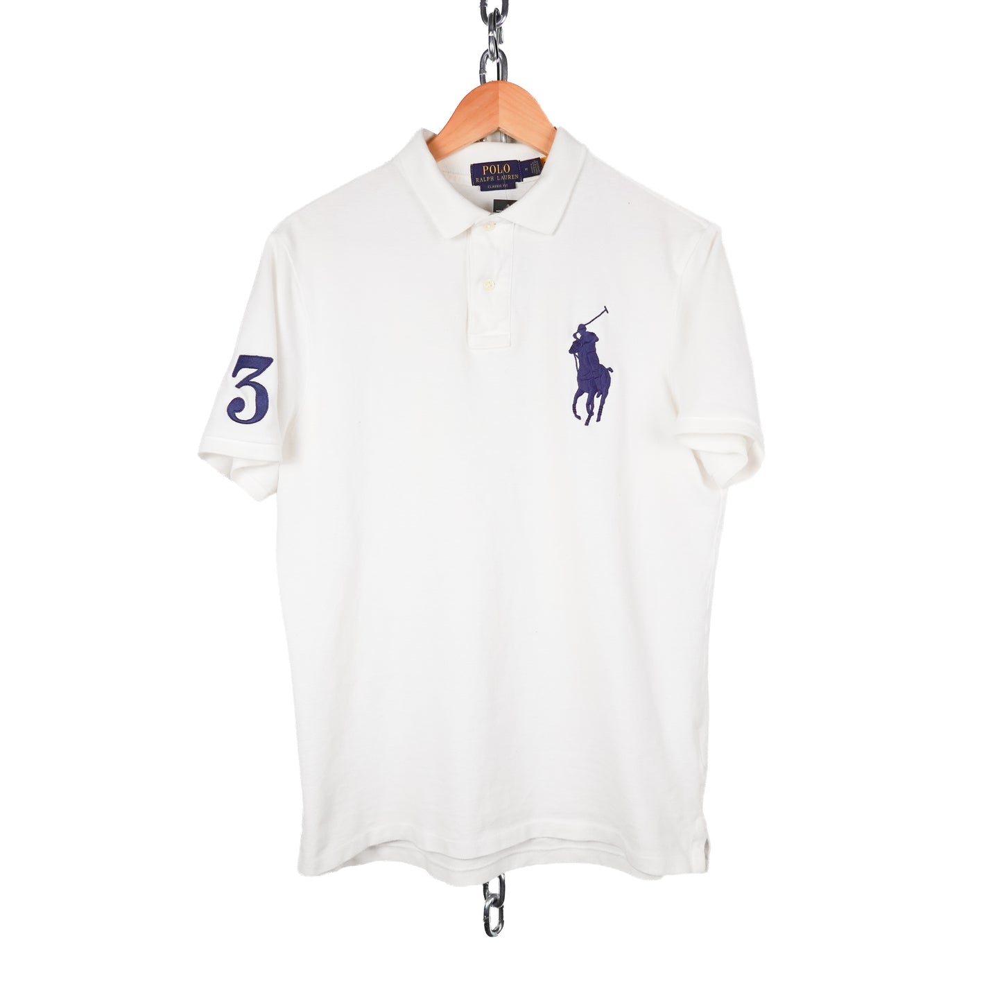Polo RL White Big Pony Polo Shirt - Size M