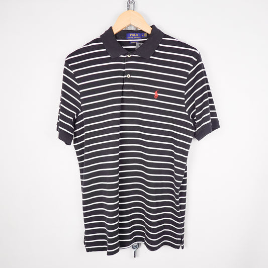 Polo RL Black/White Striped Shirt - Size M