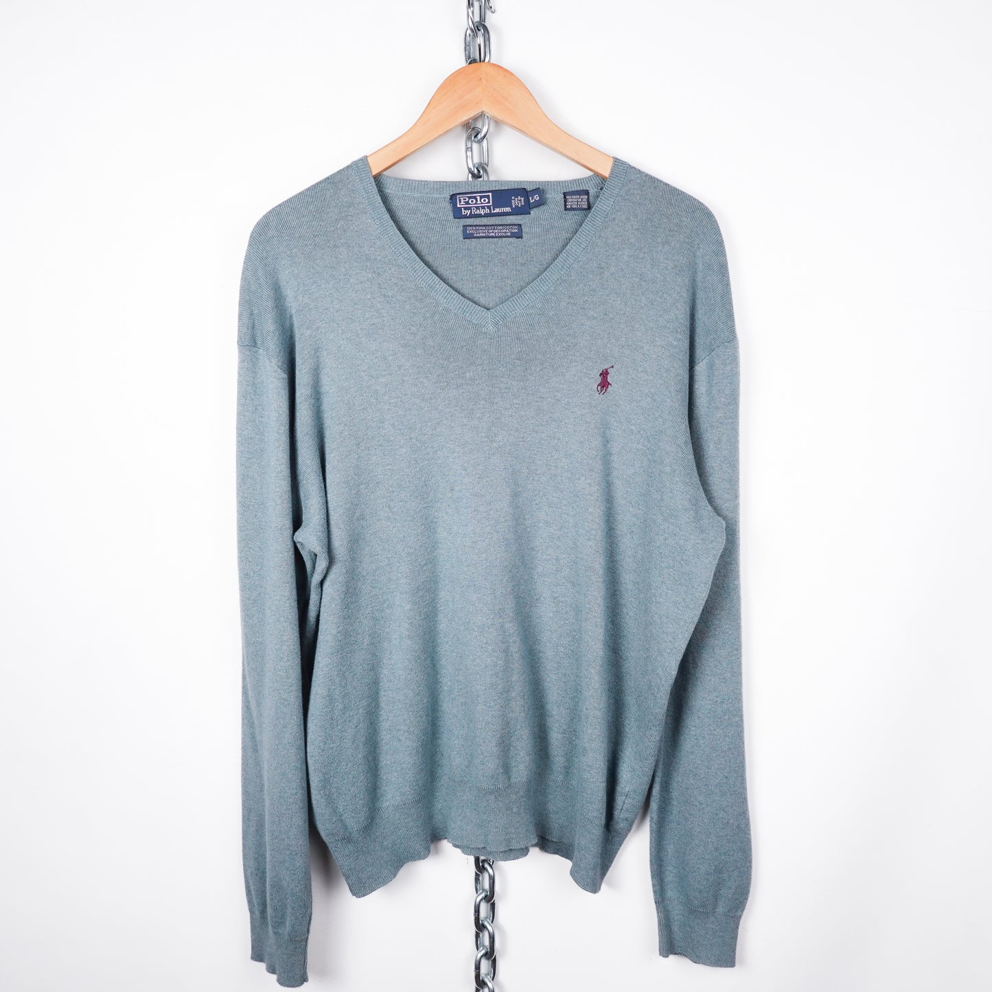 Polo RL V Neck Sweater - Size L