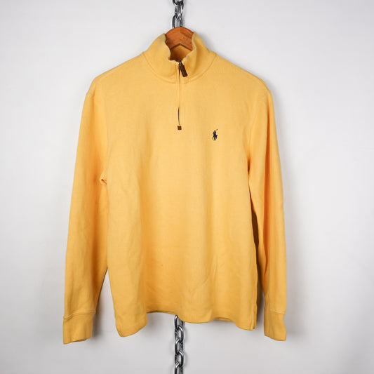 Polo 1/4 Zip Yellow Sweater - Size M