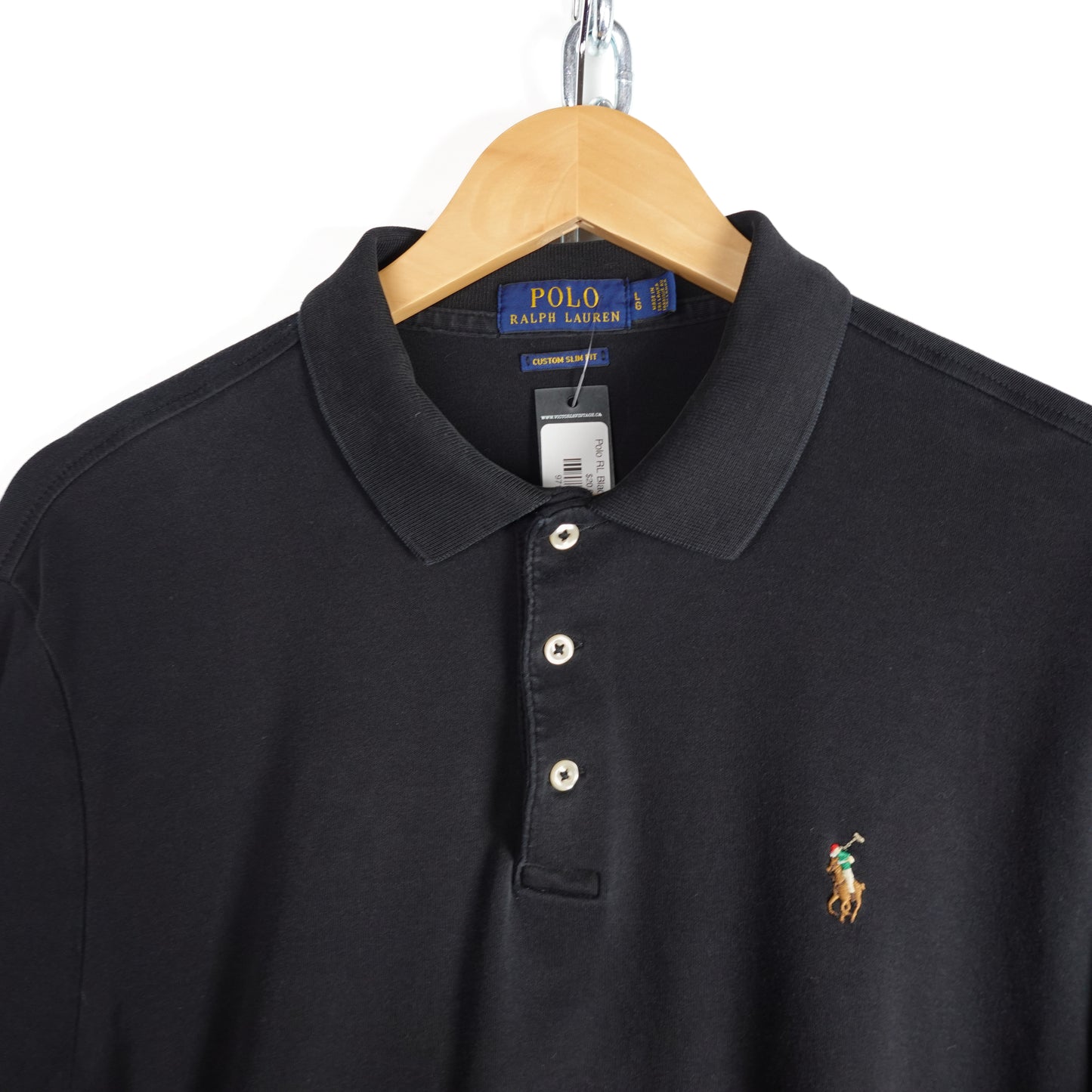 Polo RL Black Polo Shirt - Size L