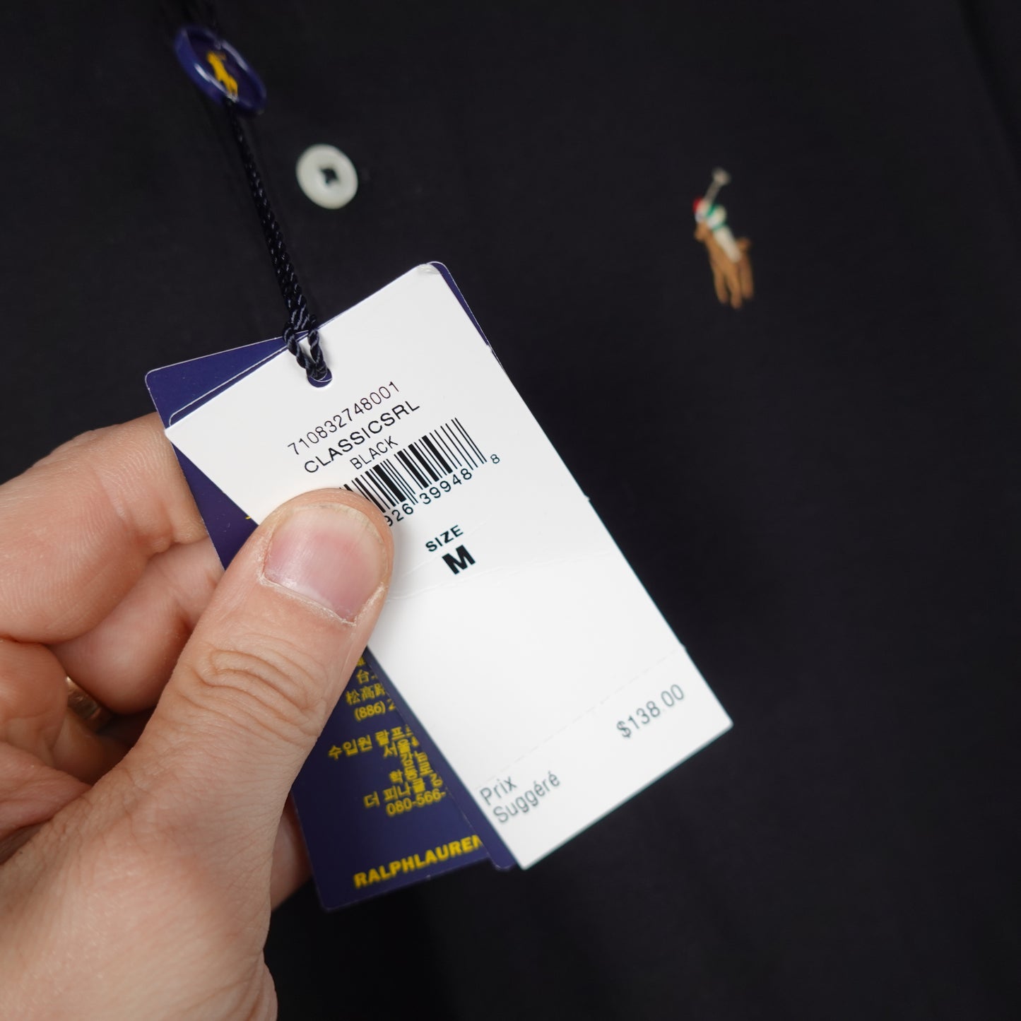 Polo RL Black Shirt - Size M