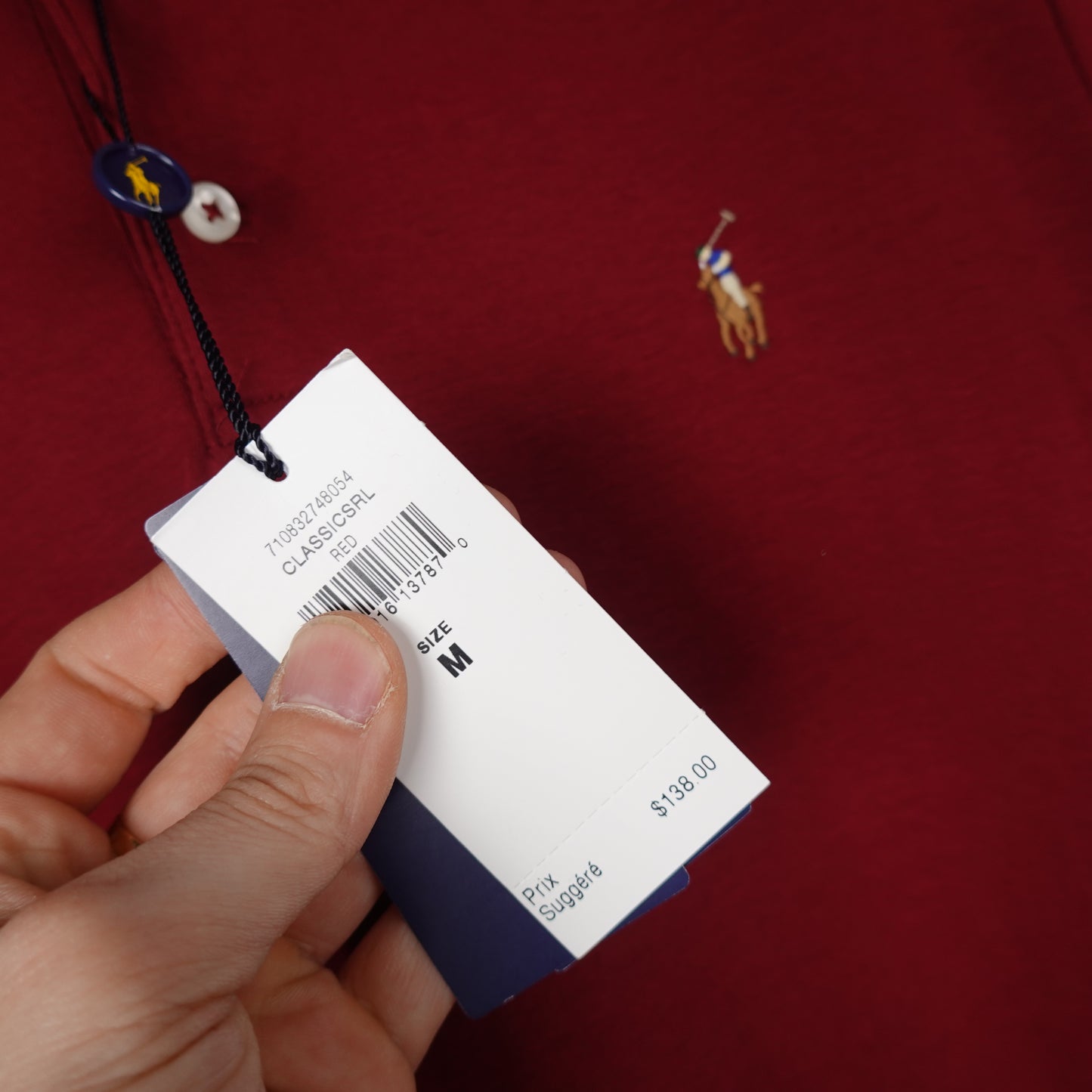 Polo RL Maroon Shirt - Size M