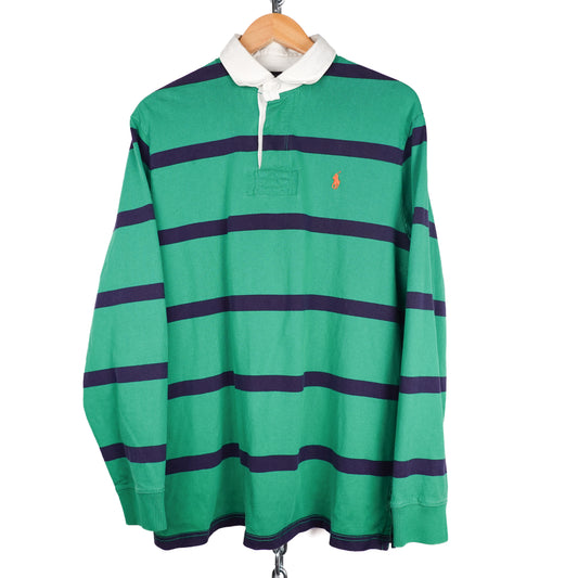 Polo RL Green Navy LS Rugby - Size L