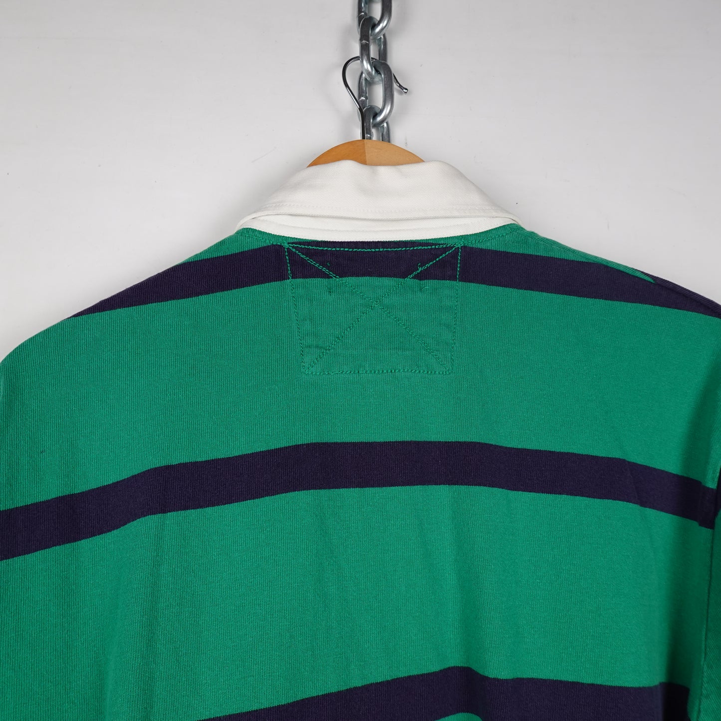 Polo RL Green Navy LS Rugby - Size L