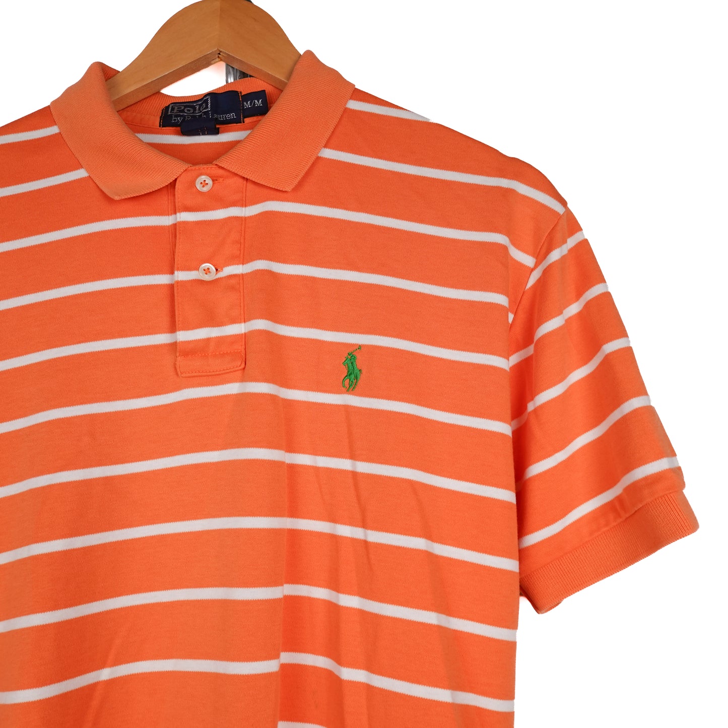 Polo RL Orange Striped Shirt  - Size M
