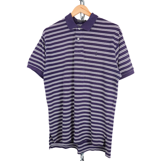Polo RL Navy/White Striped Shirt - Size L