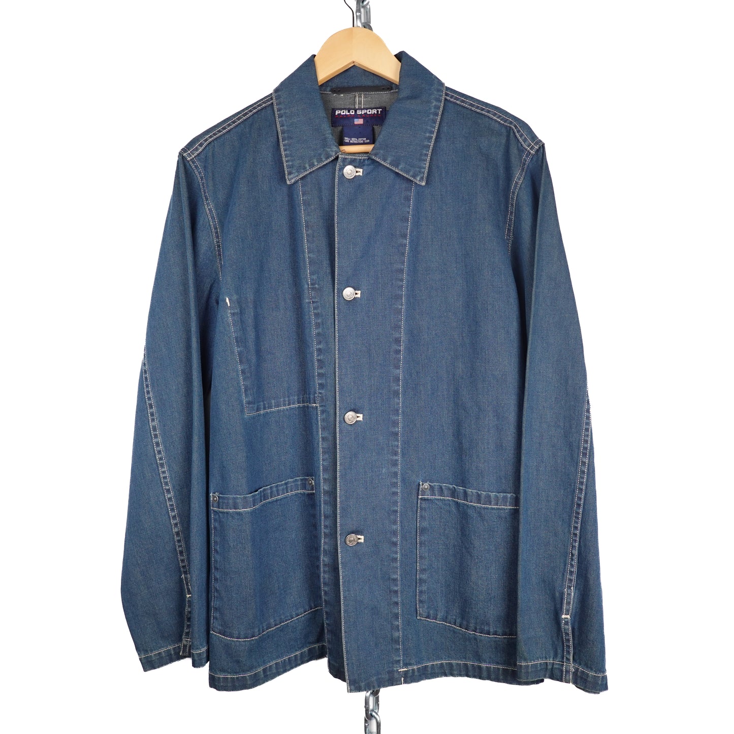 Polo RL Sport Denim Button Up Shirt - Size M