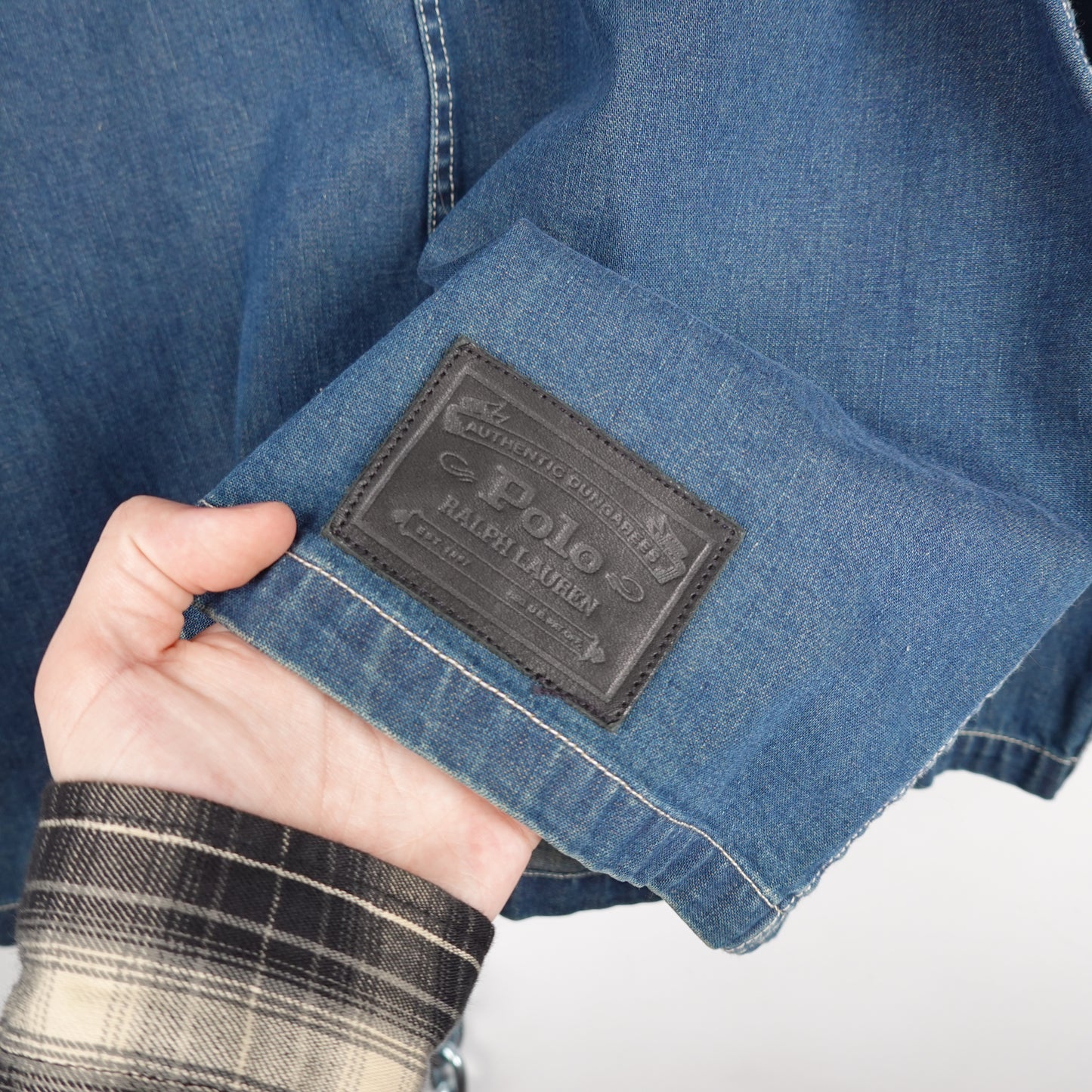 Polo RL Sport Denim Button Up Shirt - Size M