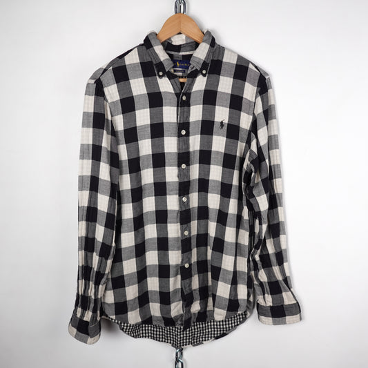 Polo RL Black/White Flannel - Size M