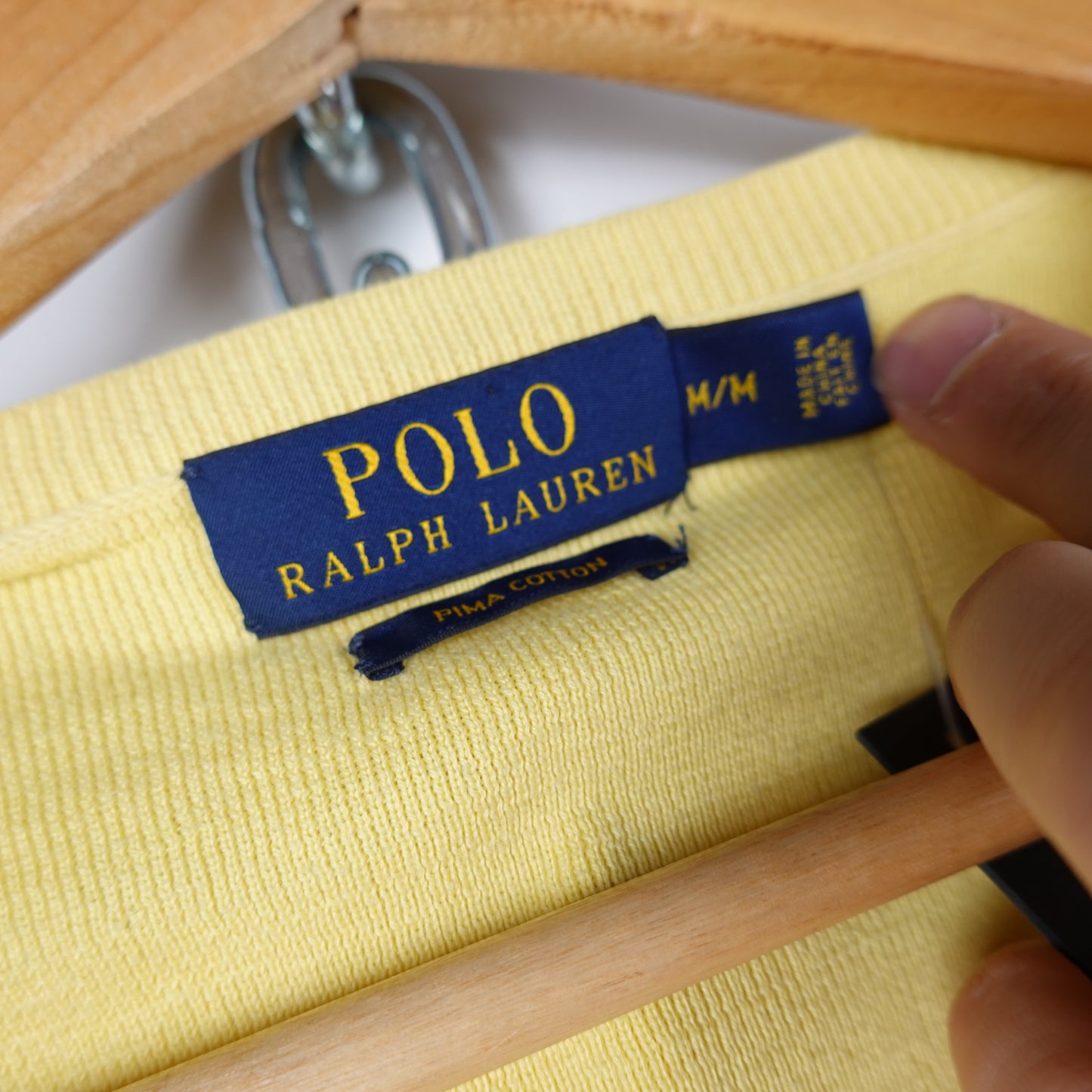 Polo RL Yellow V-Neck Sweater - Size M