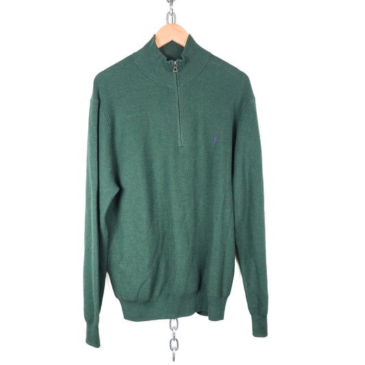 Polo RL Pima Cotton 1/4 Zip Sweater - Size XL