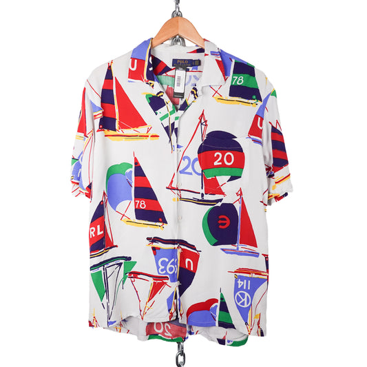 Polo RL Sailboat Rayon S/S Button Up - Size L