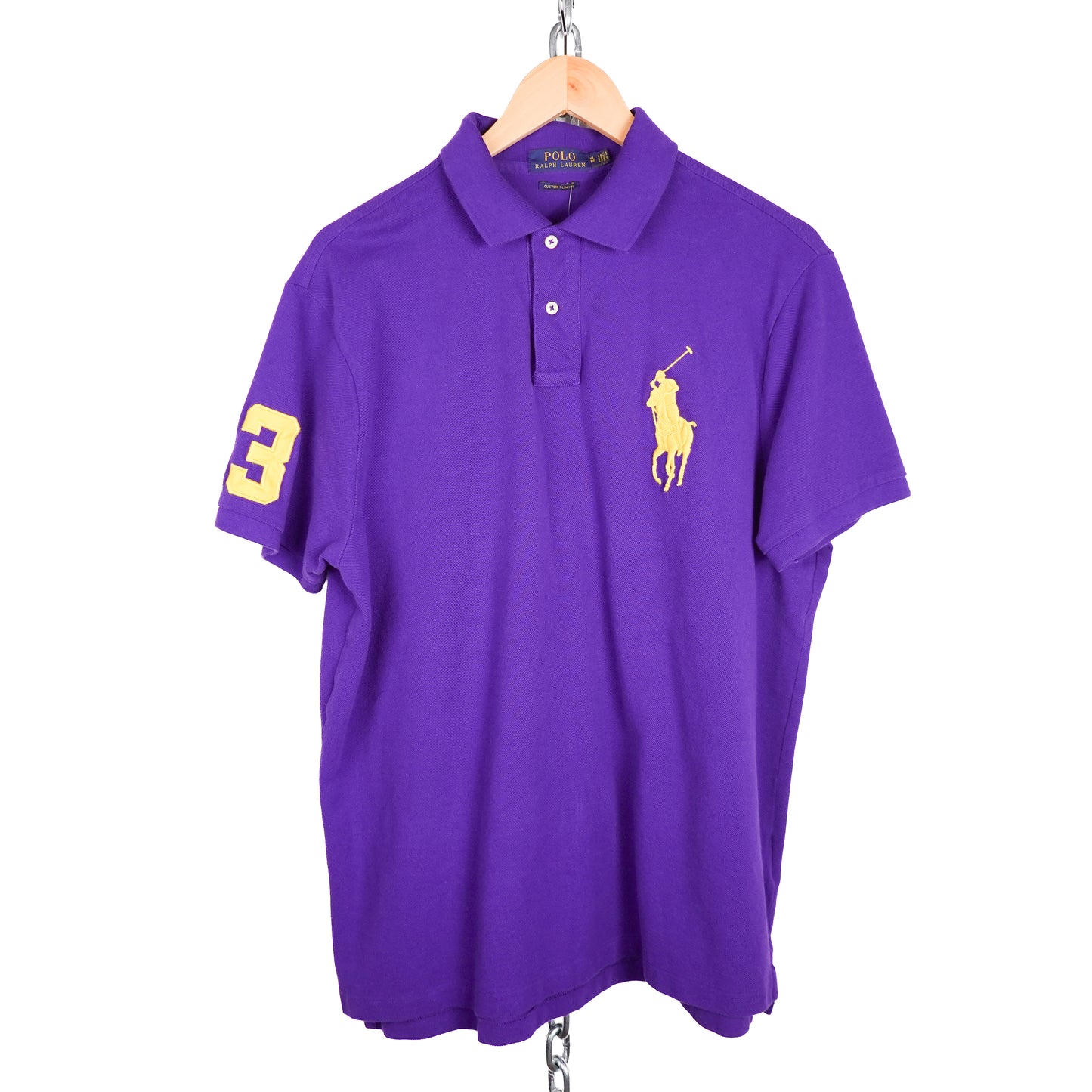 Polo RL Purple/Yellow Polo Shirt - Size XL