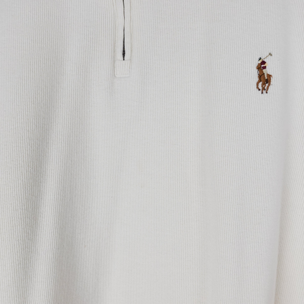 Polo RL 1/4 Zip Cream Sweater - Size L