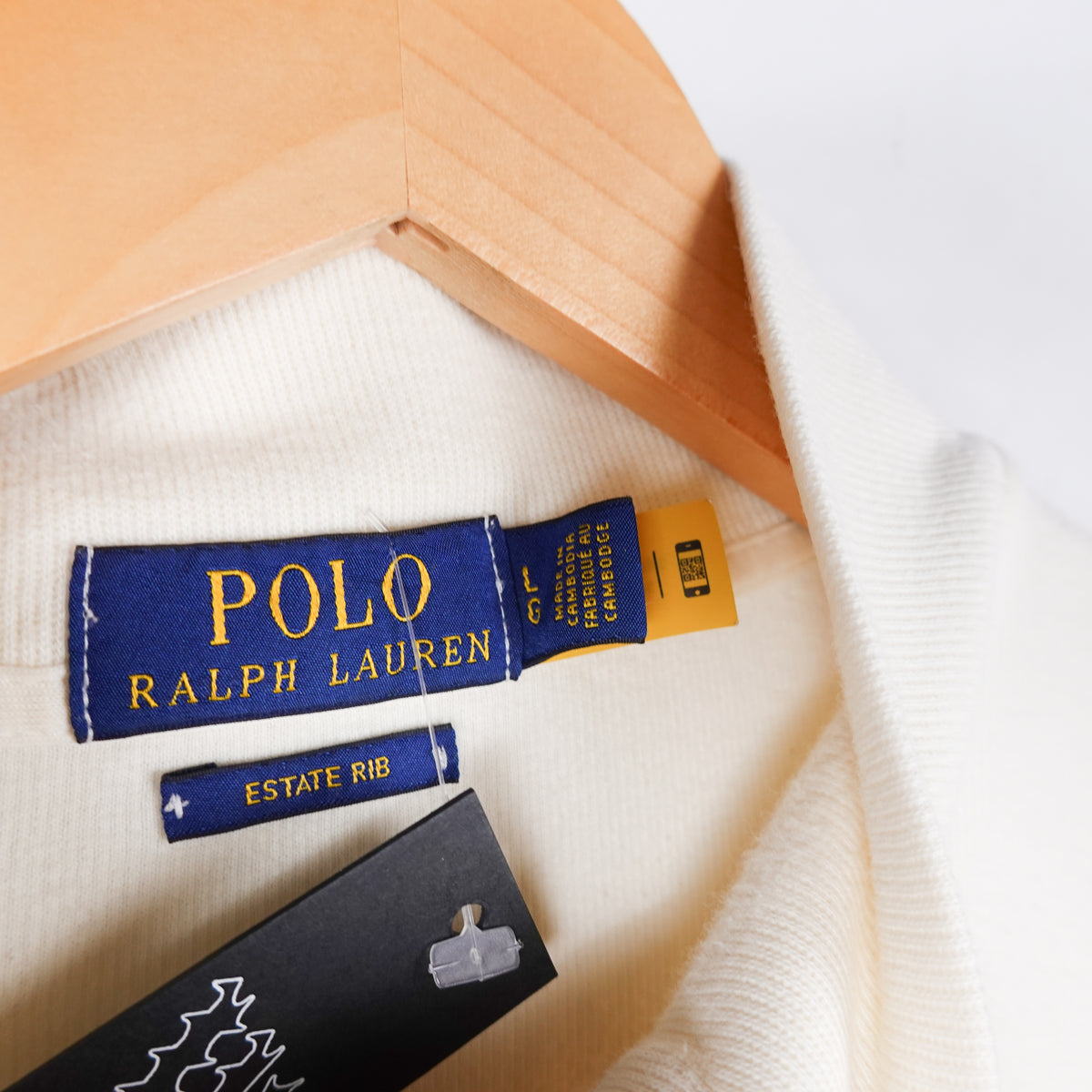 Polo RL 1/4 Zip Cream Sweater - Size L