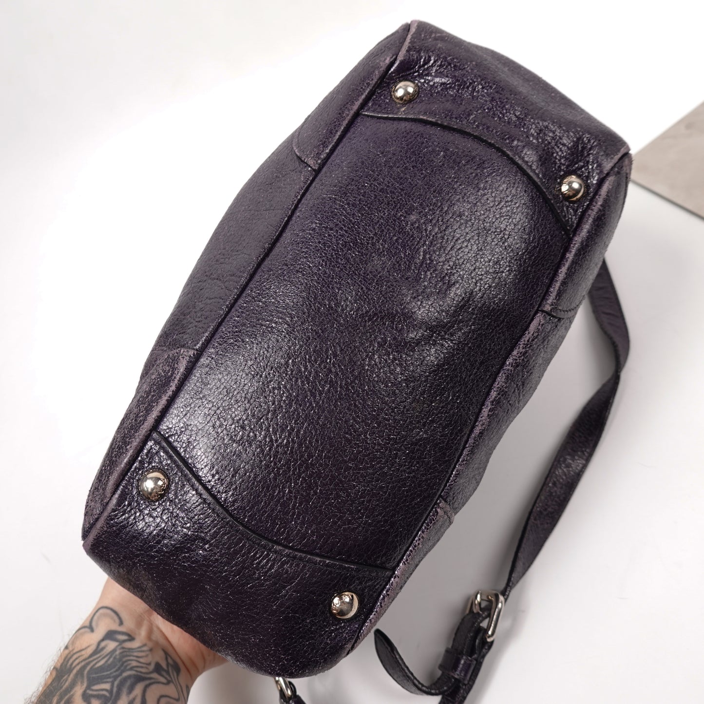 Prada Black Cervo Lux Leather Chain Shoulder Bag