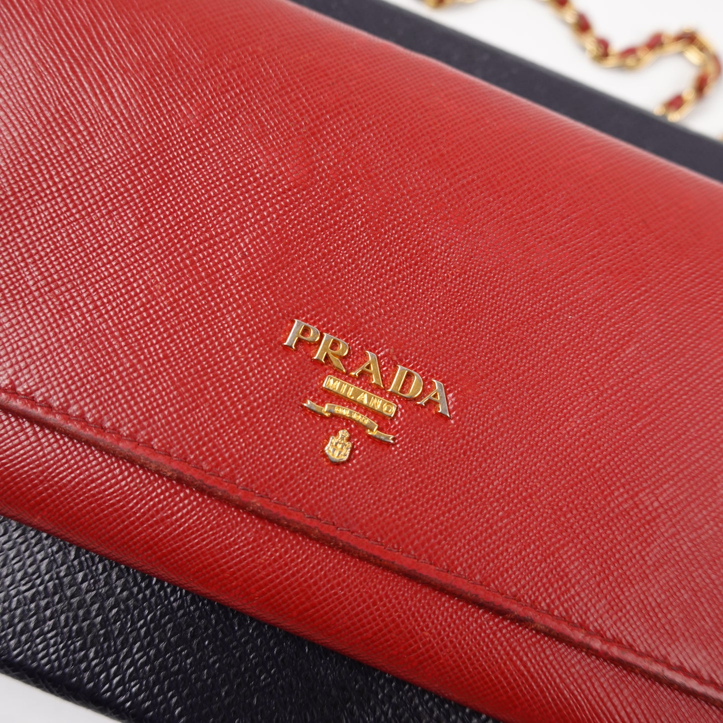 Prada Leather Chain Wallet