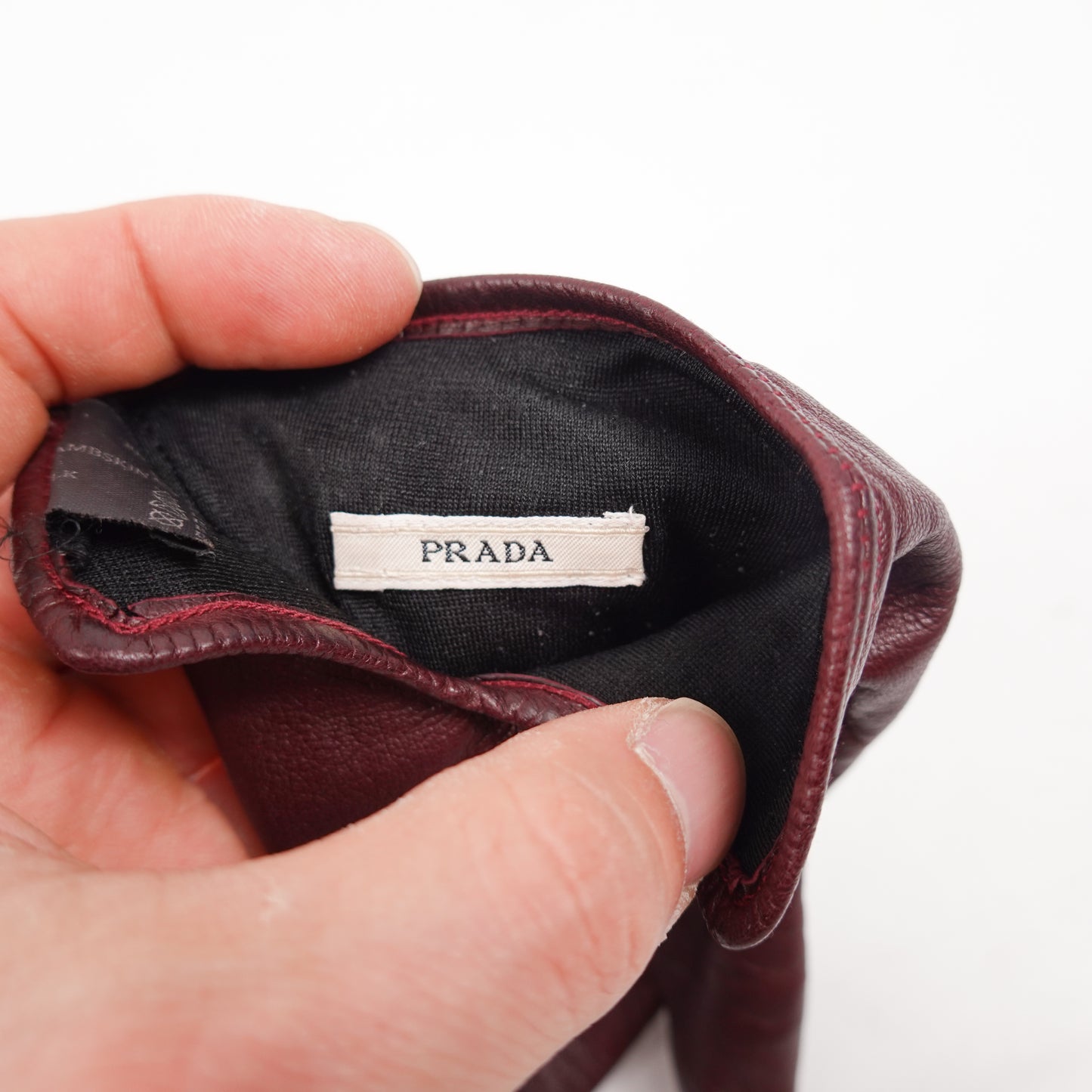 Vintage Prada Lambskin Leather Gloves - Womens