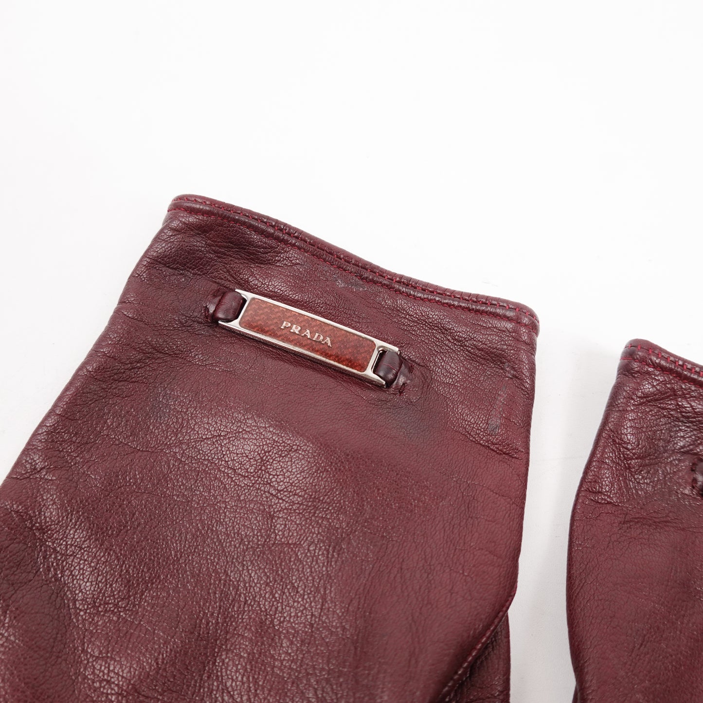 Vintage Prada Lambskin Leather Gloves - Womens