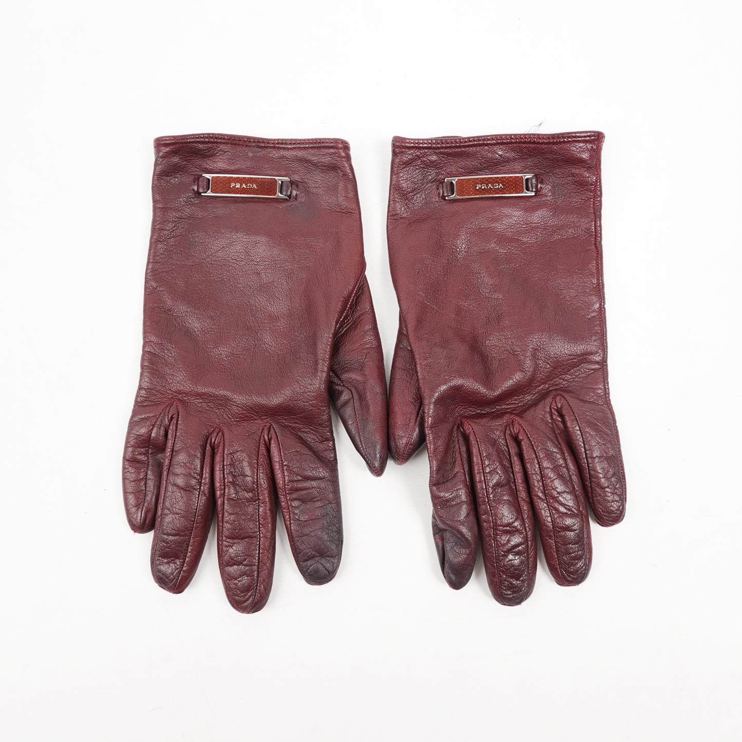 Vintage Prada Lambskin Leather Gloves - Womens