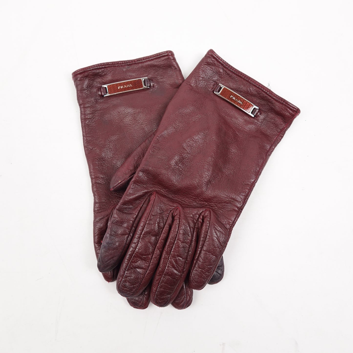 Vintage Prada Lambskin Leather Gloves - Womens