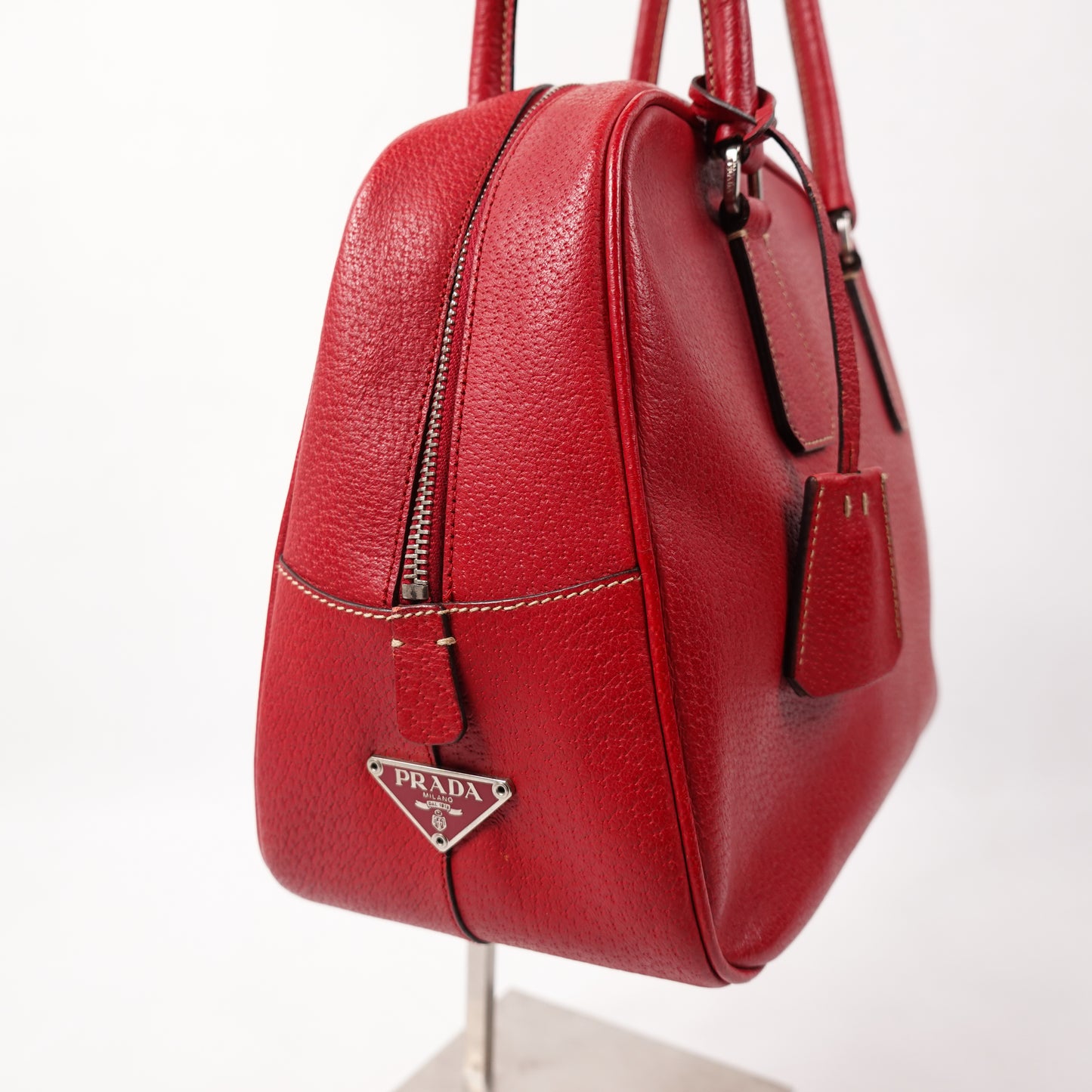 Prada Saffiano Red Leather Bag