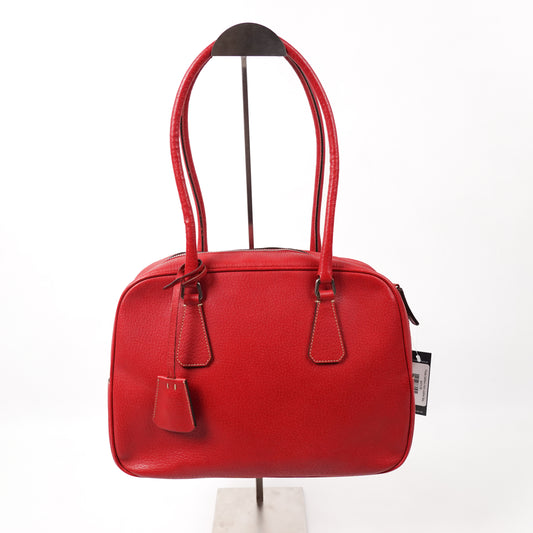 Prada Saffiano Red Leather Bag