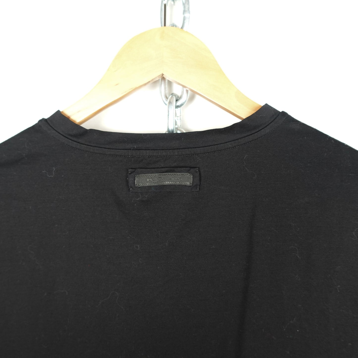 Prada Blank V-Neck Tee - Size M